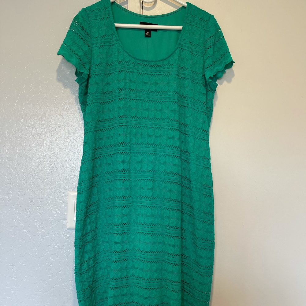 Green lace dress